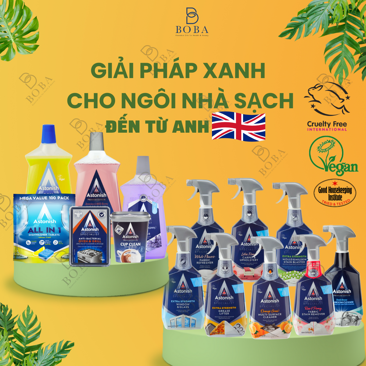 Sản Phẩm Tẩy Rửa An Toàn Thuần Chay